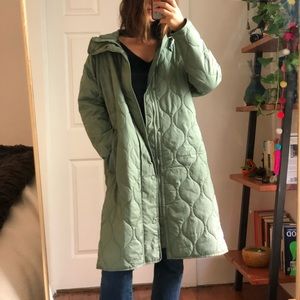 Zara Quilted Overcoat with Hood